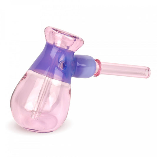 Red Eye Glass 4.5" Colour Blocked Hammer Bubbler - Pink