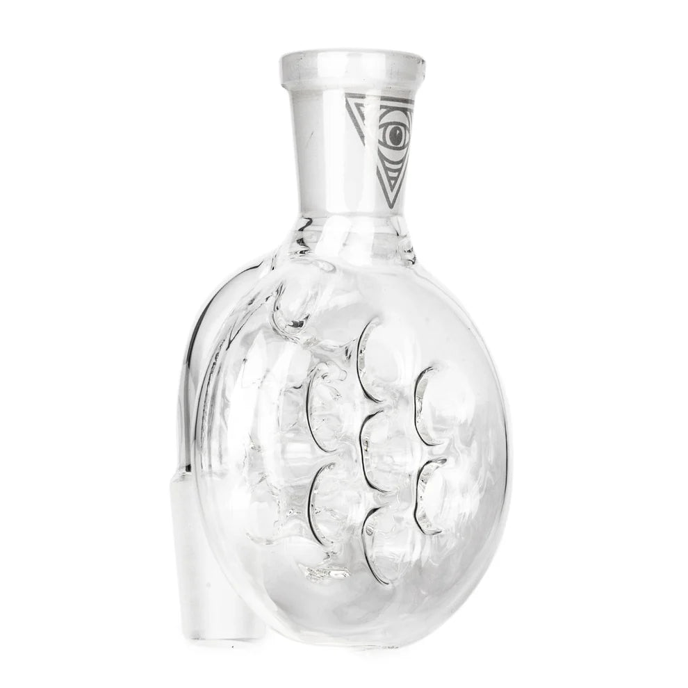 Red Eye Glass 14mm 90 Degree Swiss Dry Ash Catcher - Various Colours