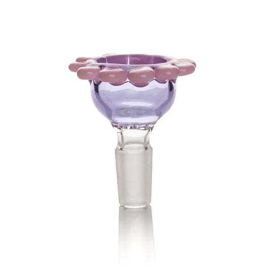 Red Eye Glass 14mm Flower Bowl w/Built-In Screen