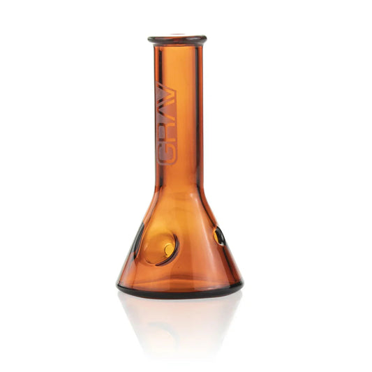 Grav Labs 4" Beaker Spoon Hand Pipe - Amber