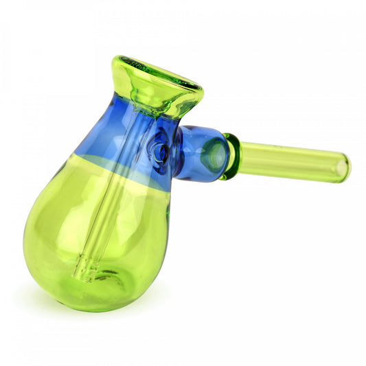 Red Eye Glass 4.5" Colour Blocked Hammer Bubbler - Lime Green