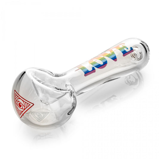 Red Eye 4.5" Rainbow Love Spoon Hand Pipe