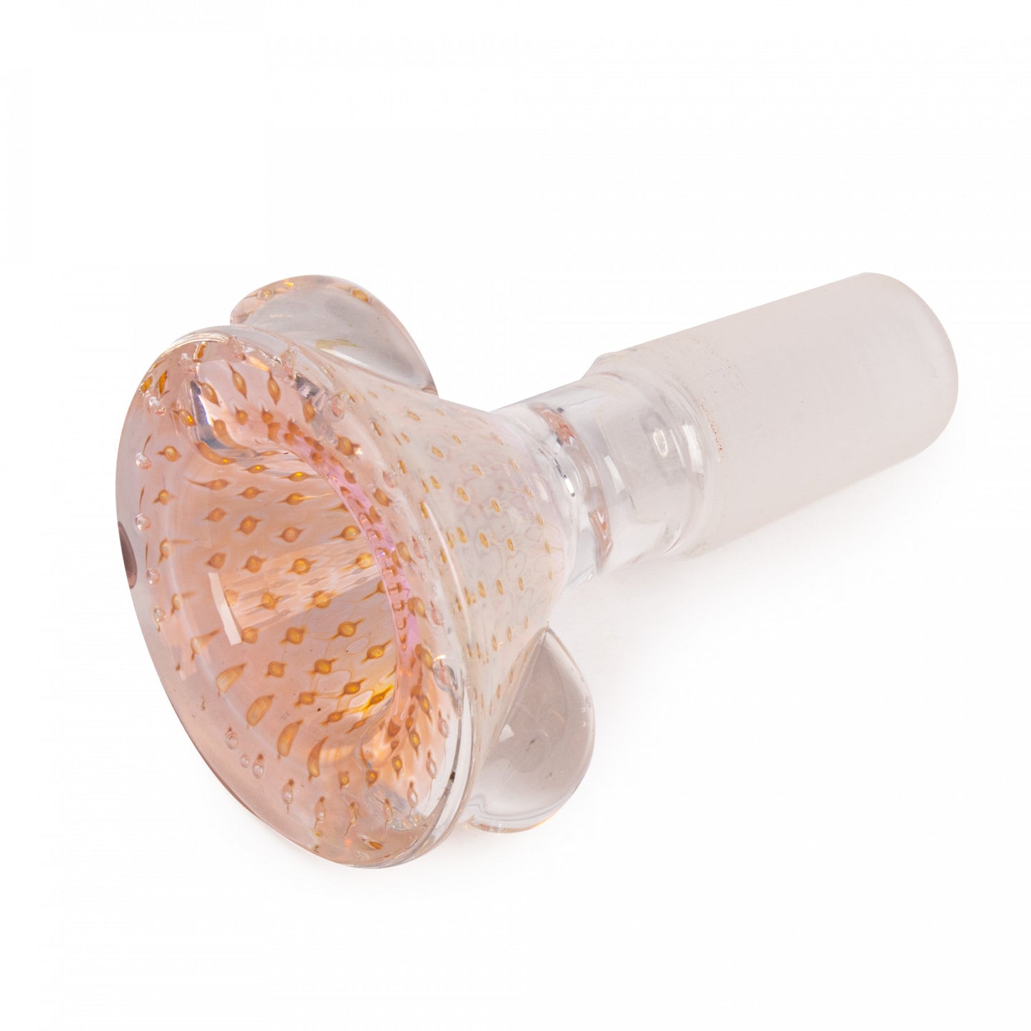 Red Eye Glass 14mm Bubble Trap Cone Bowl - Pink