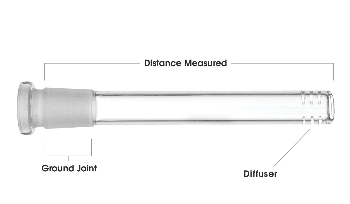 18mm-14mm Clear Diffused Downstem