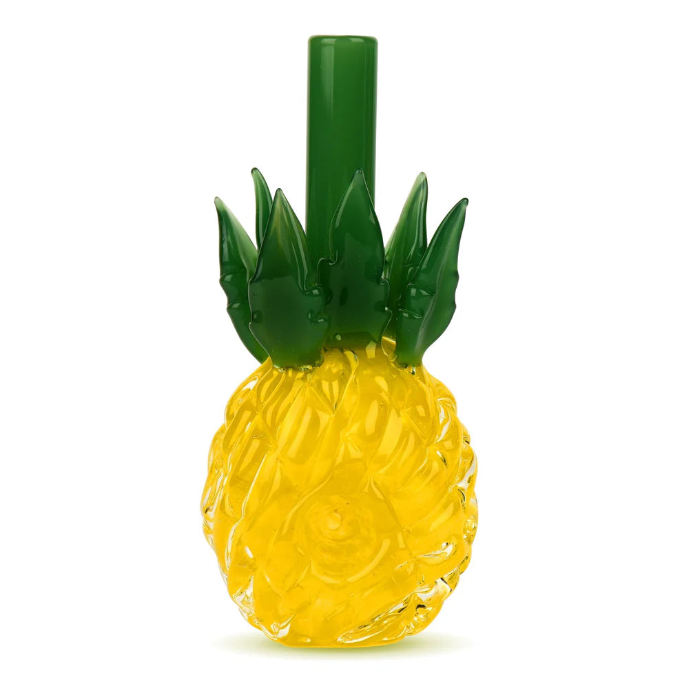 Red Eye Glass 4" Pineapple Hand Pipe