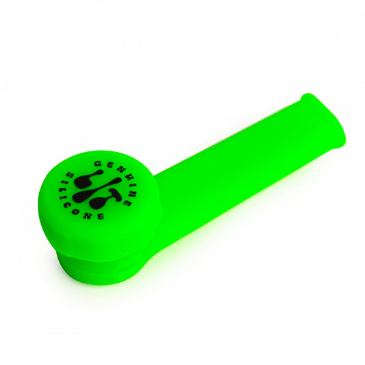 Lit 3.5" Silicone Hand Pipe w/ Metal Screen - Green