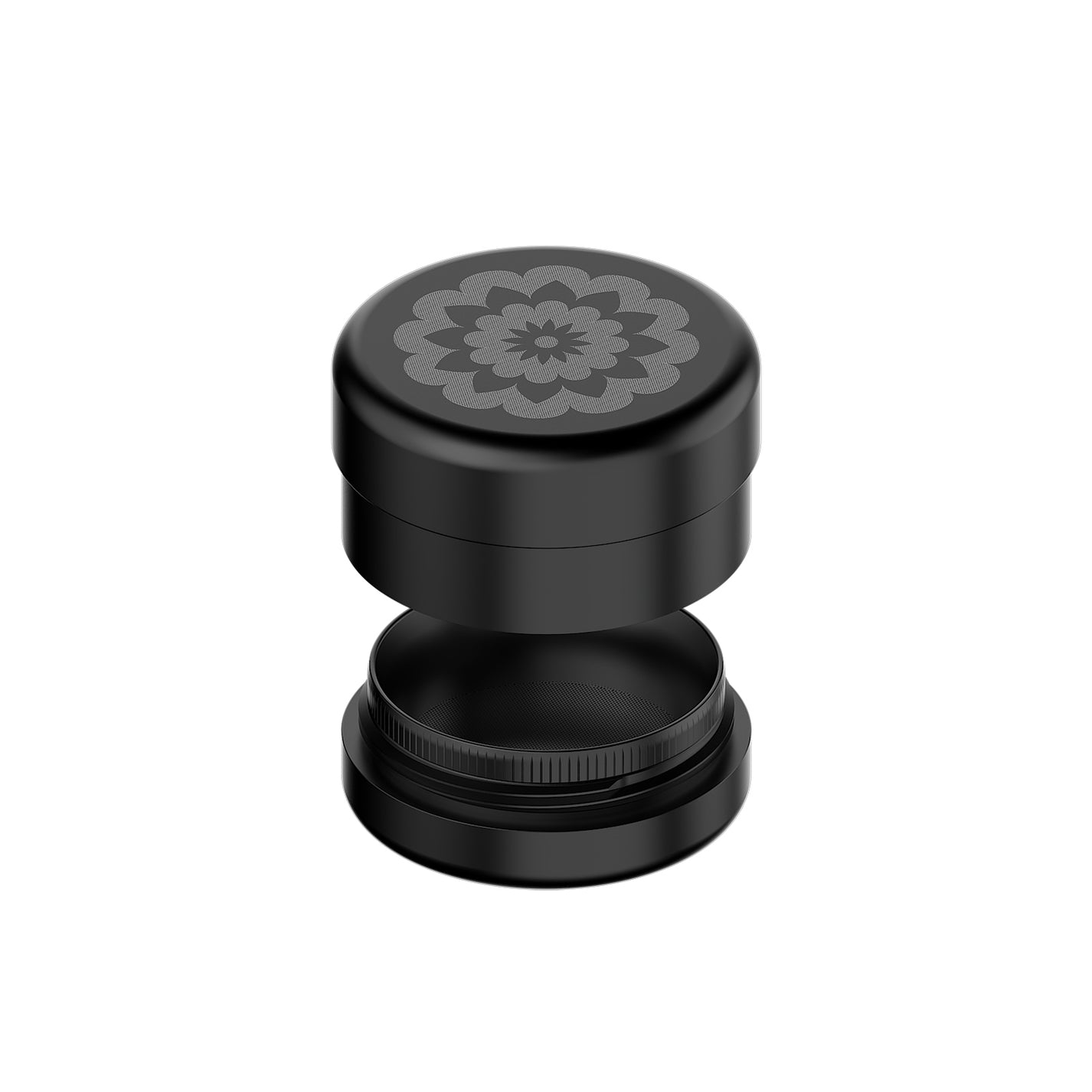 Flower Mill Next-Gen Premium 2.5" Stainless Series Grinder - Black