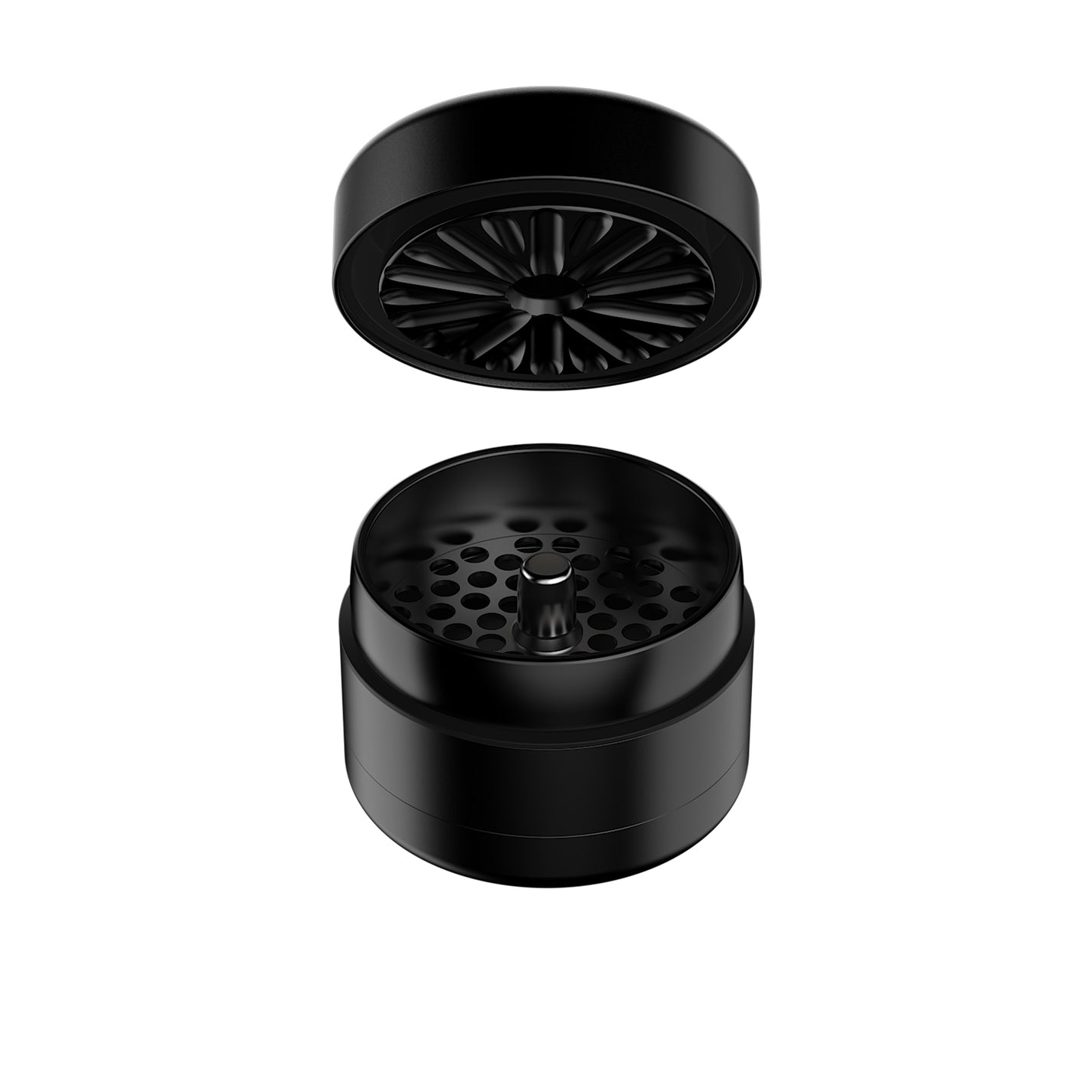 Flower Mill Next-Gen Premium 2.5" Stainless Series Grinder - Black