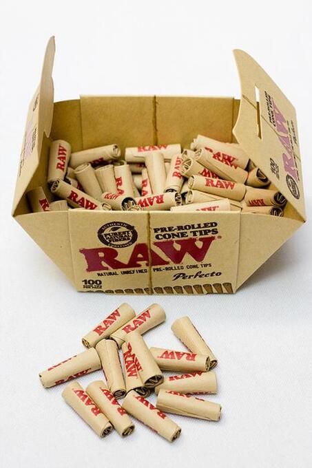 Raw Pre rolled Perfecto Cone Tips 100