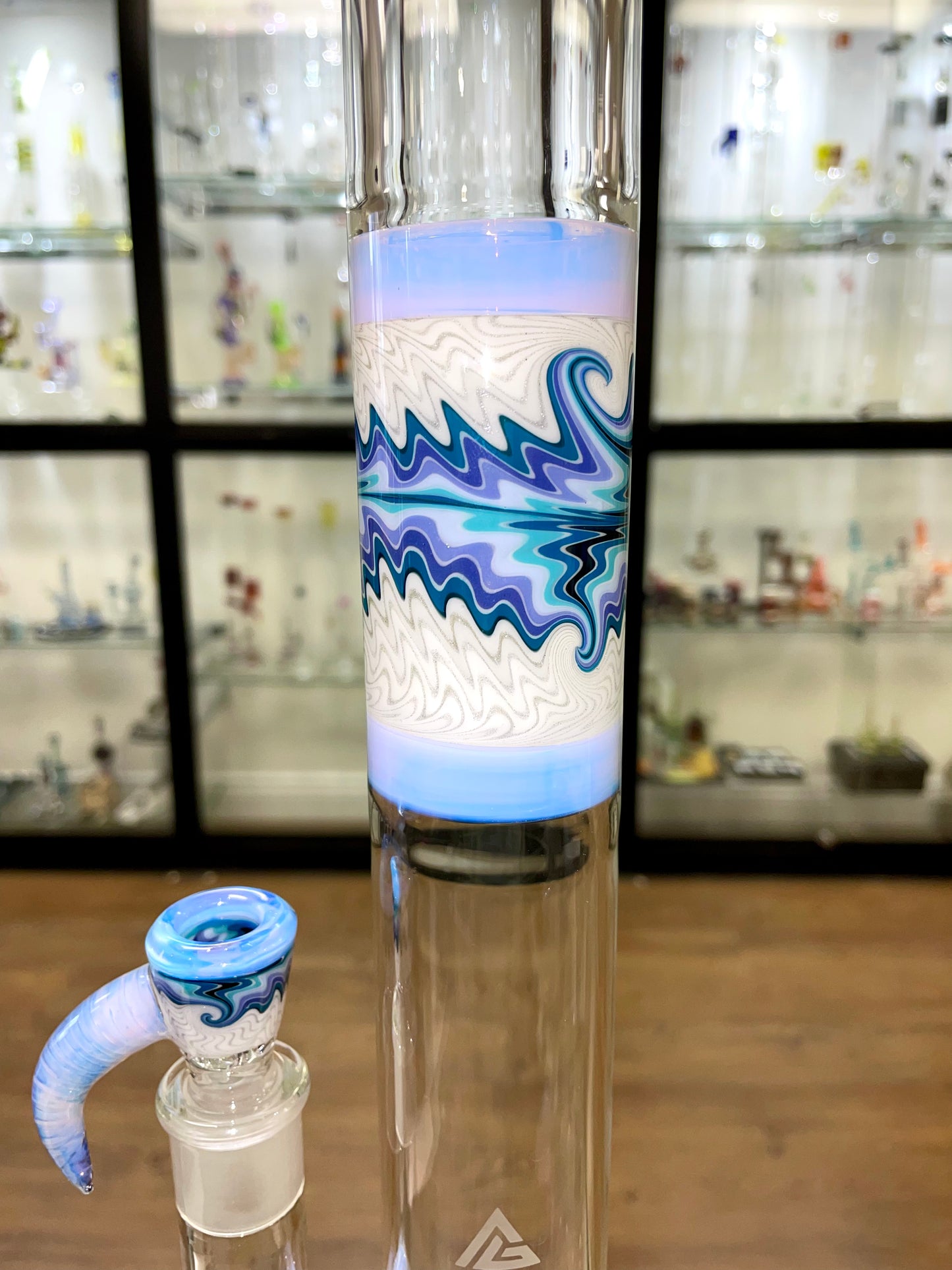 Gore Glass 17.5" 44mm Worked Section Dual Stem Straight Tube