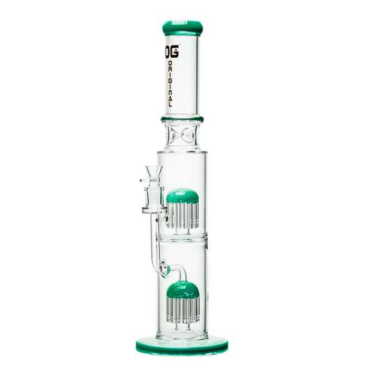 OG Original 19" Double Tree Perc Straight Tube w/ 18mm Bowl