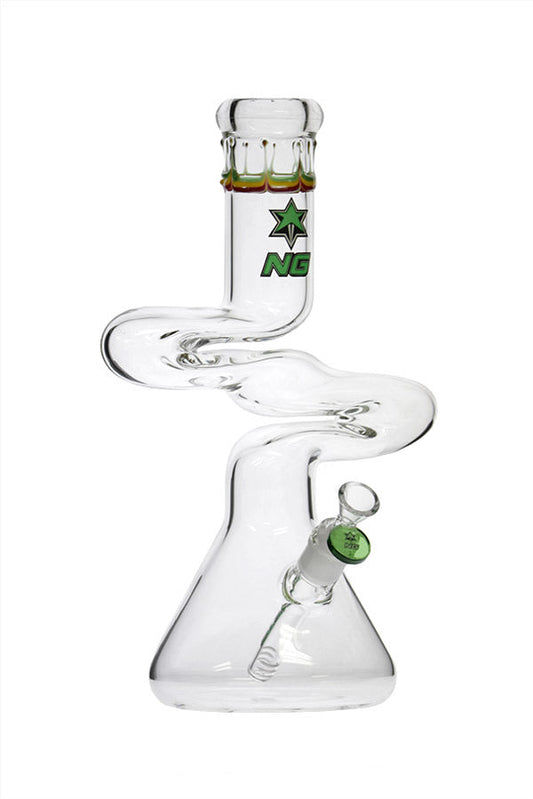 Nice Glass 14" Double Zong Beaker