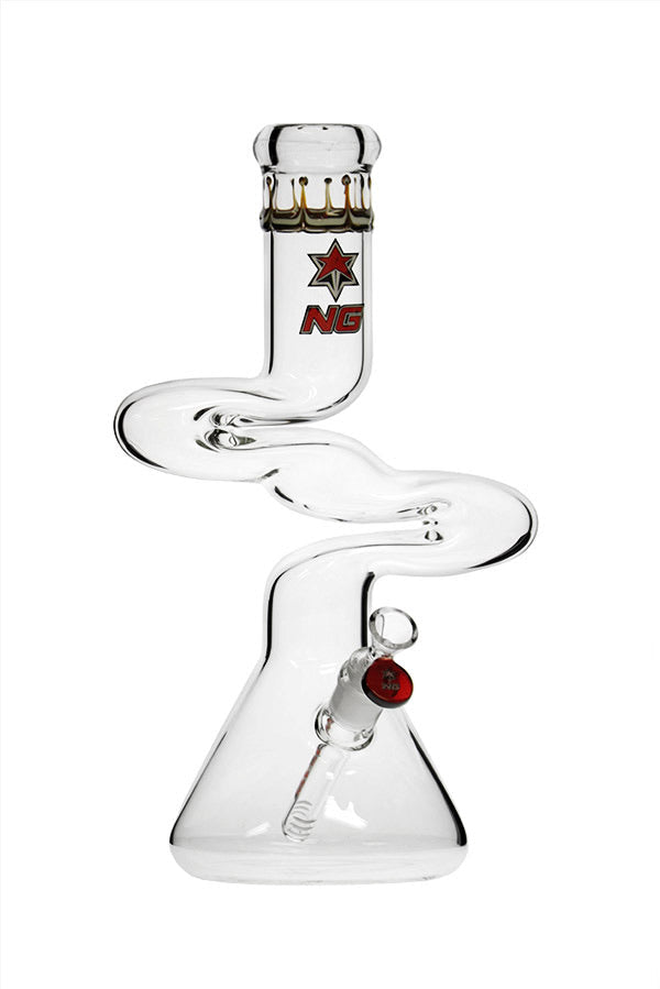 Nice Glass 14" Double Zong Beaker