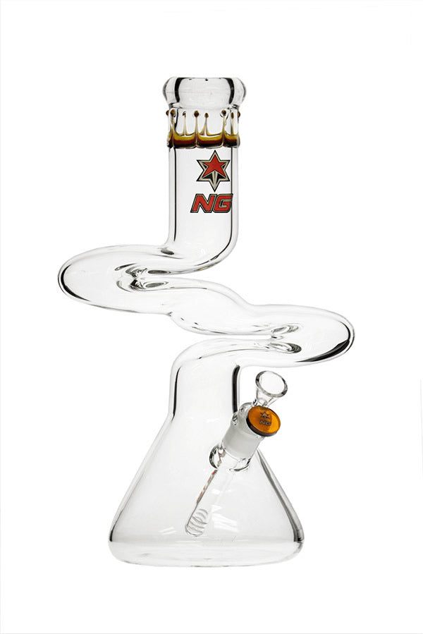 Nice Glass 14" Double Zong Beaker