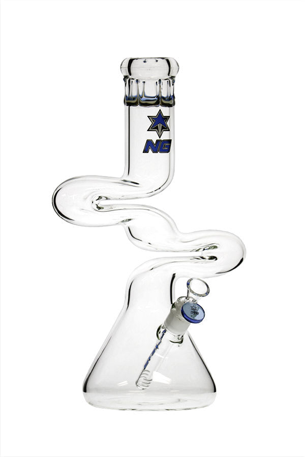 Nice Glass 14" Double Zong Beaker