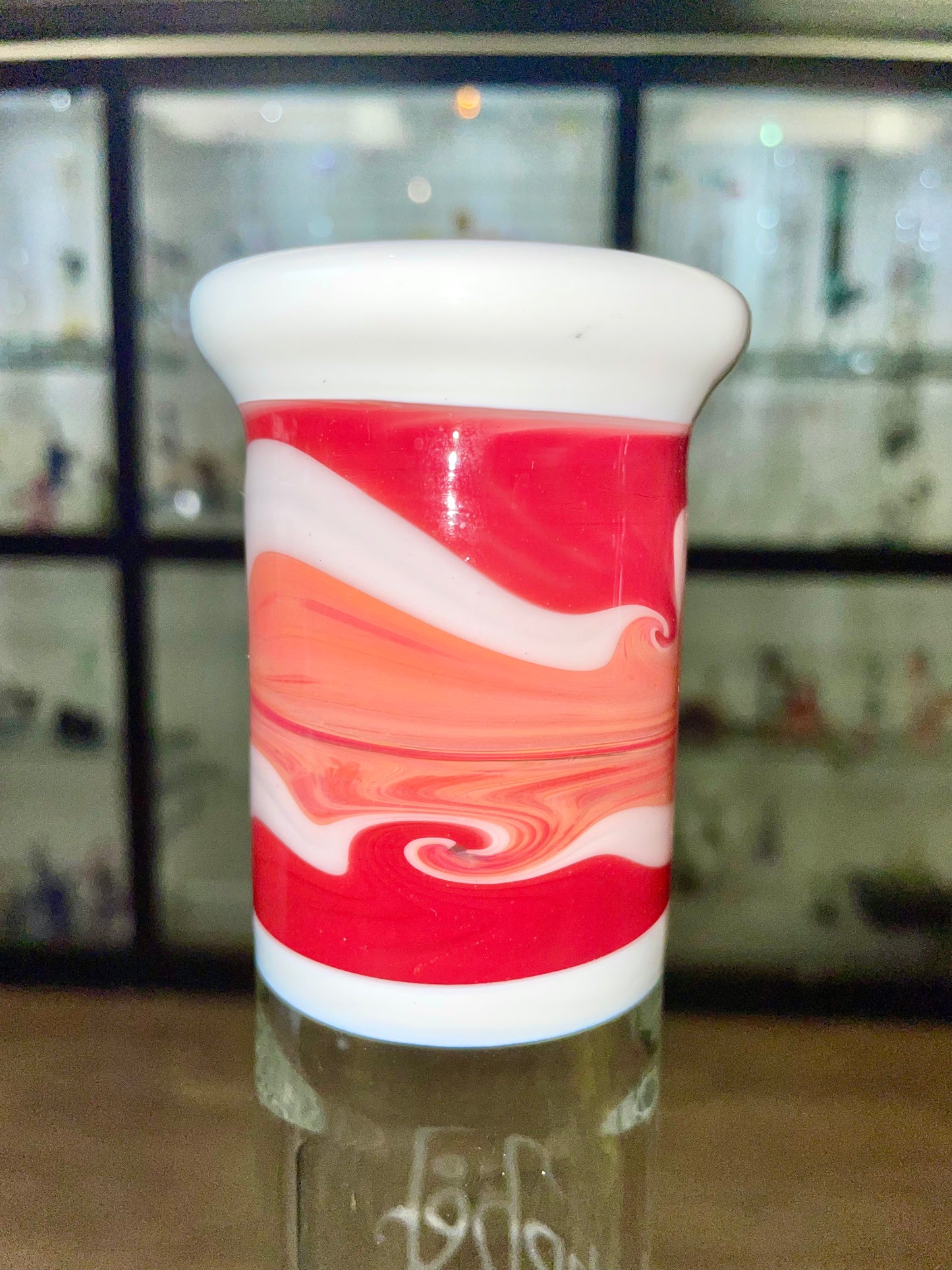 Sepher 3 Section Worked Beaker - White & Red