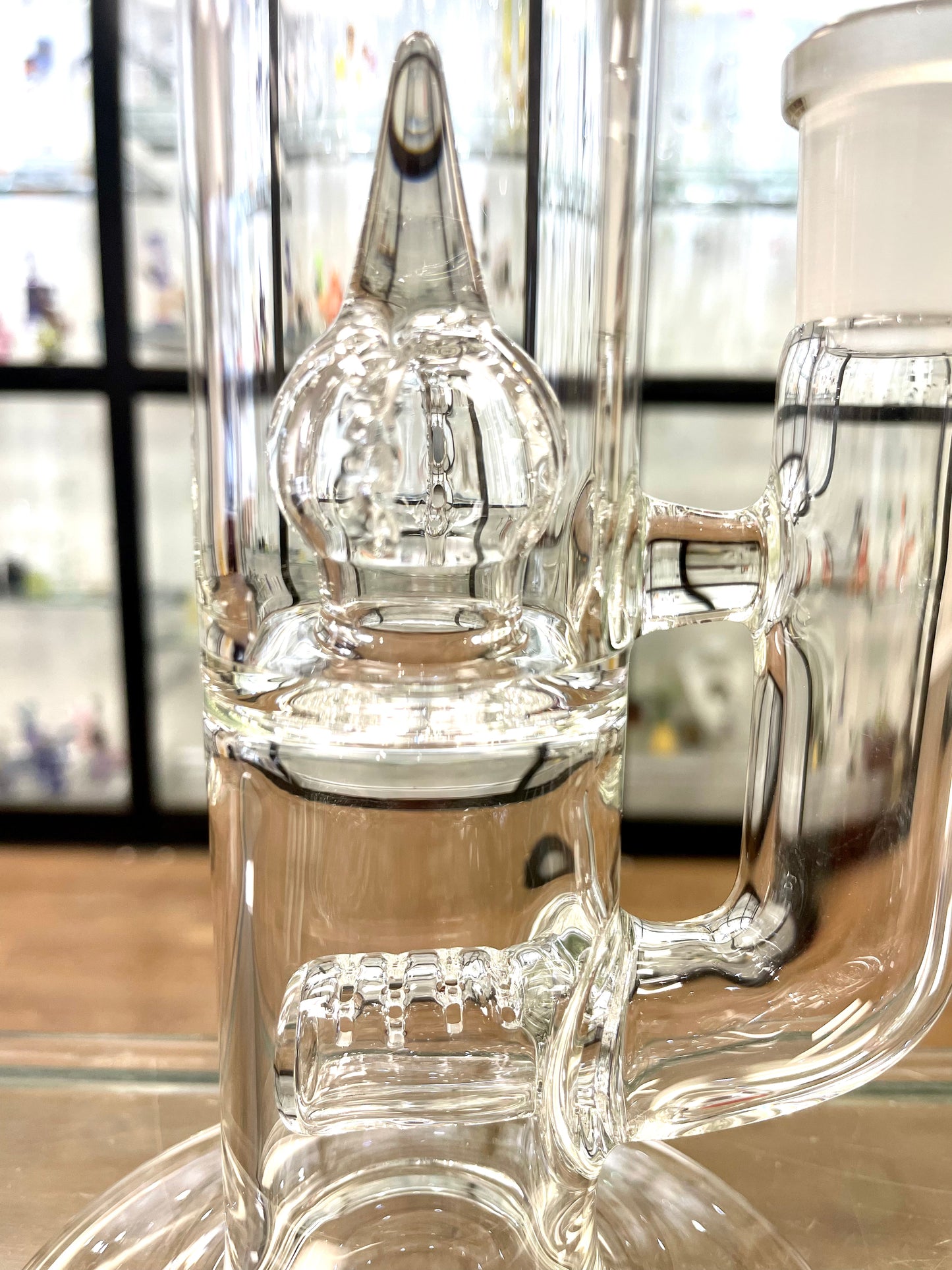 Green Belt Clear Inline Tube w/ Imperial Perc