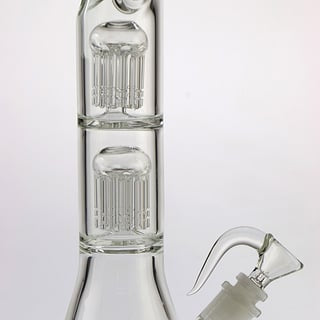 Hydros Glass 18" Double Perc Beaker