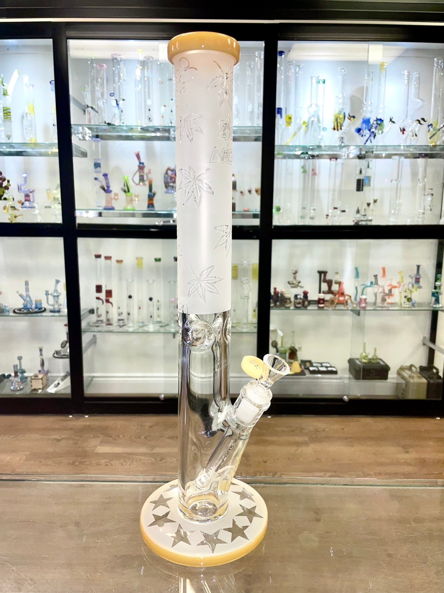 Nice Glass 18" Sandblasted Straight Tube