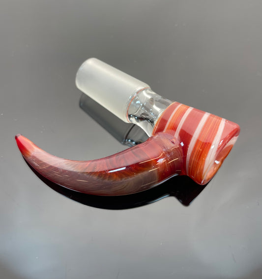 Gore Glass 14mm Spiral Bowl w/ Red Horn