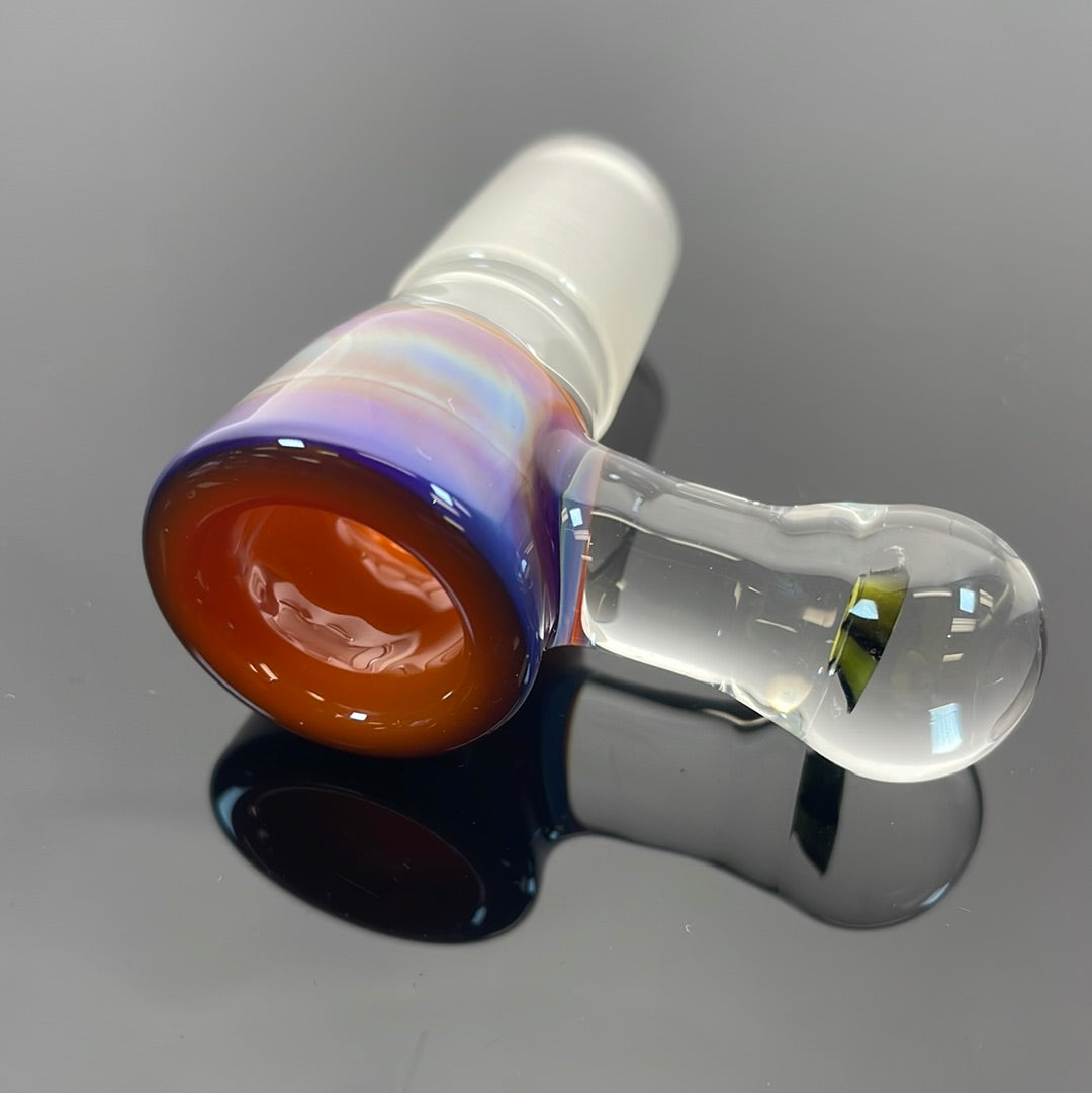 Green Belt Colour Bowl w/ Millie Amber Purple Over Lava 18mm 4 Hole