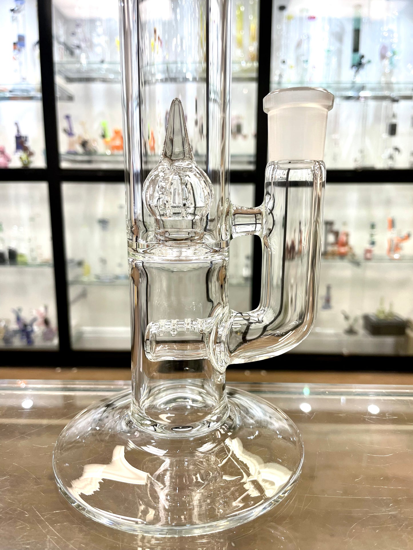 Green Belt Clear Inline Tube w/ Imperial Perc