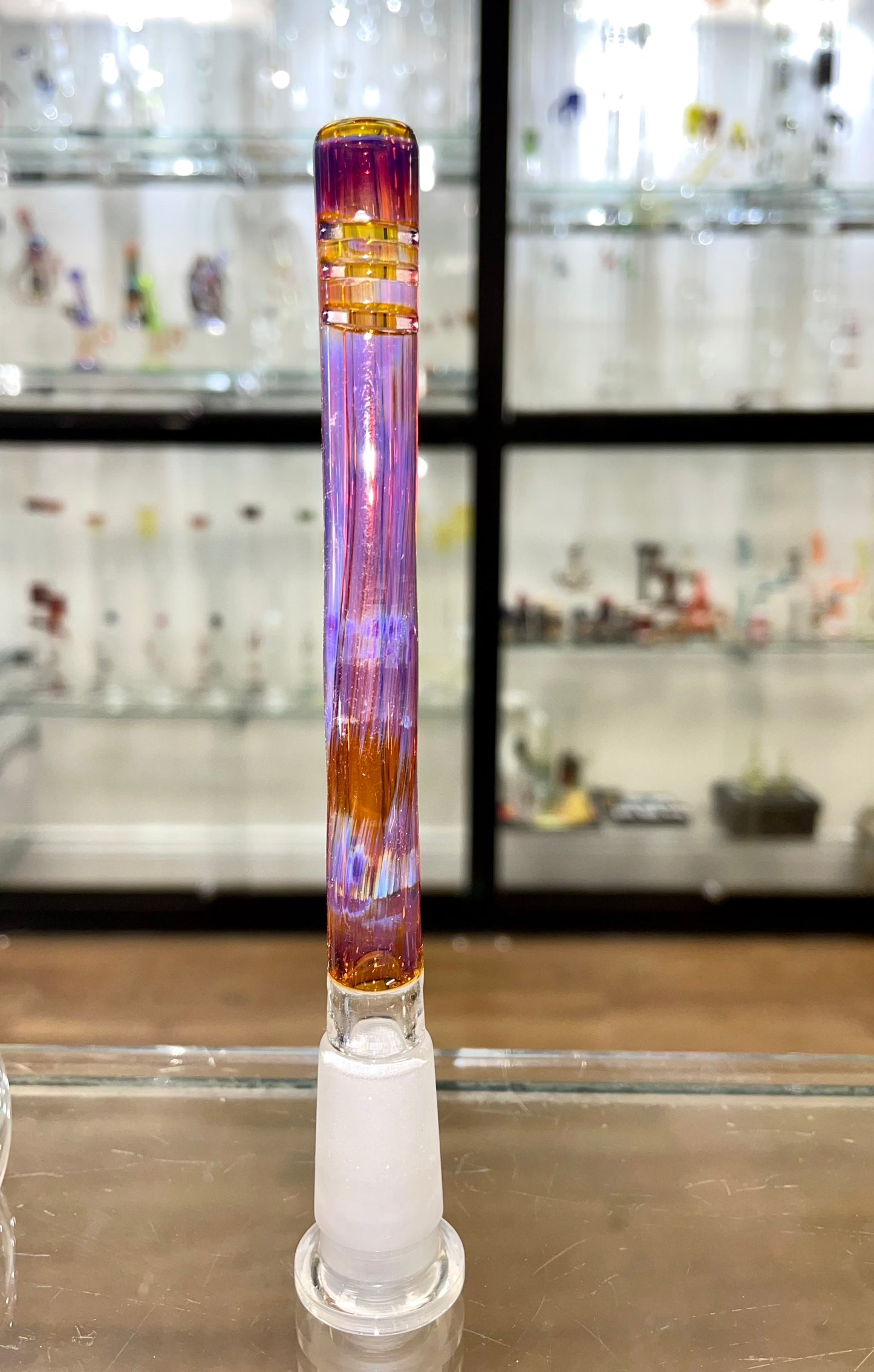 Gore Glass 17" 50mm Fully Accented Beaker - Amber Purple