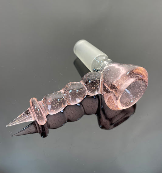 NPJ Glass 14mm Pink Bowl w/ Handle