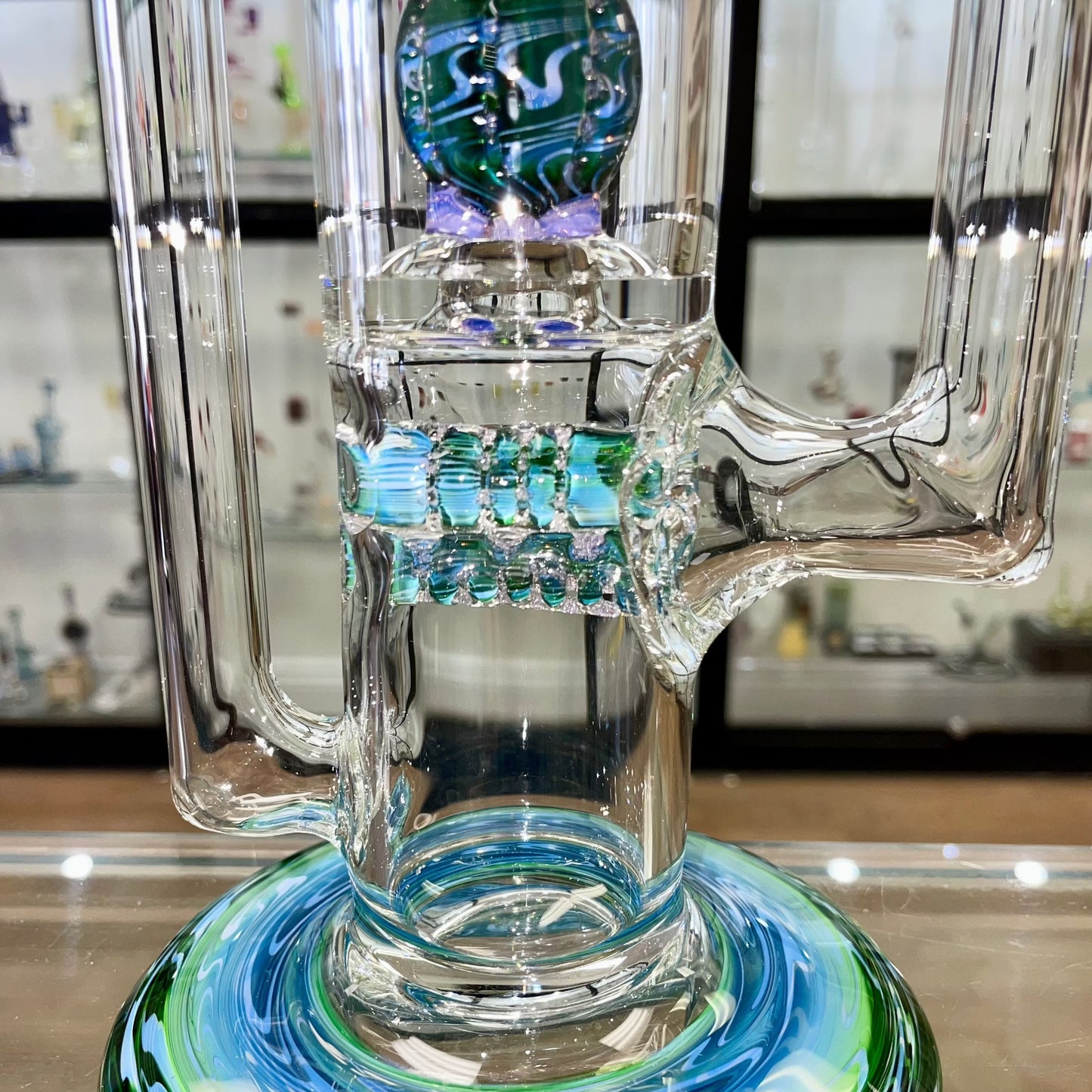 Blazed x Hologram Worked 18" 44mm 3 Line Double Bore Tree Tube