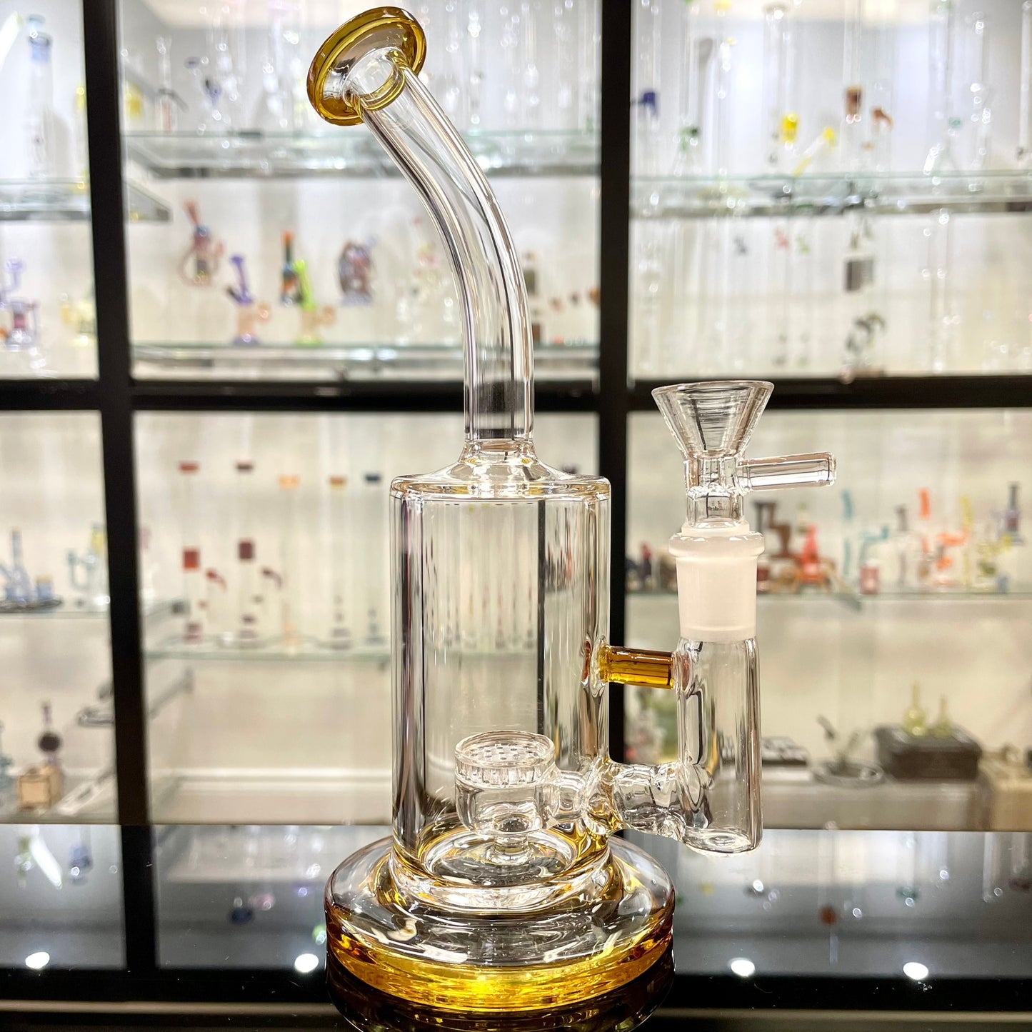 Nice Glass 8" Mini Honeycomb Perc Bubbler