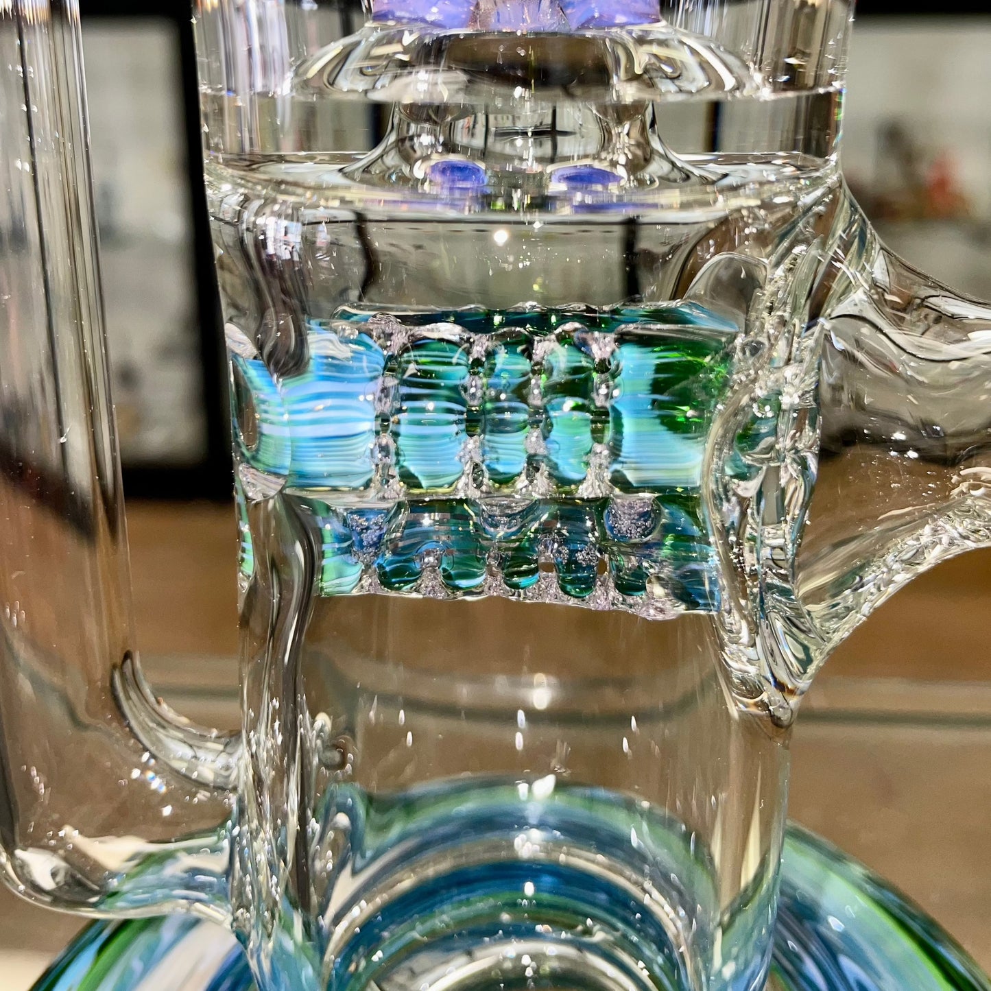 Blazed x Hologram Worked 18" 44mm 3 Line Double Bore Tree Tube