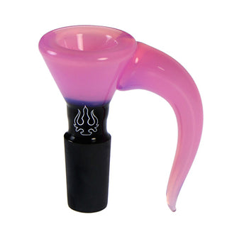 Hydros Glass 14mm Horn Bowl - Milk Pink