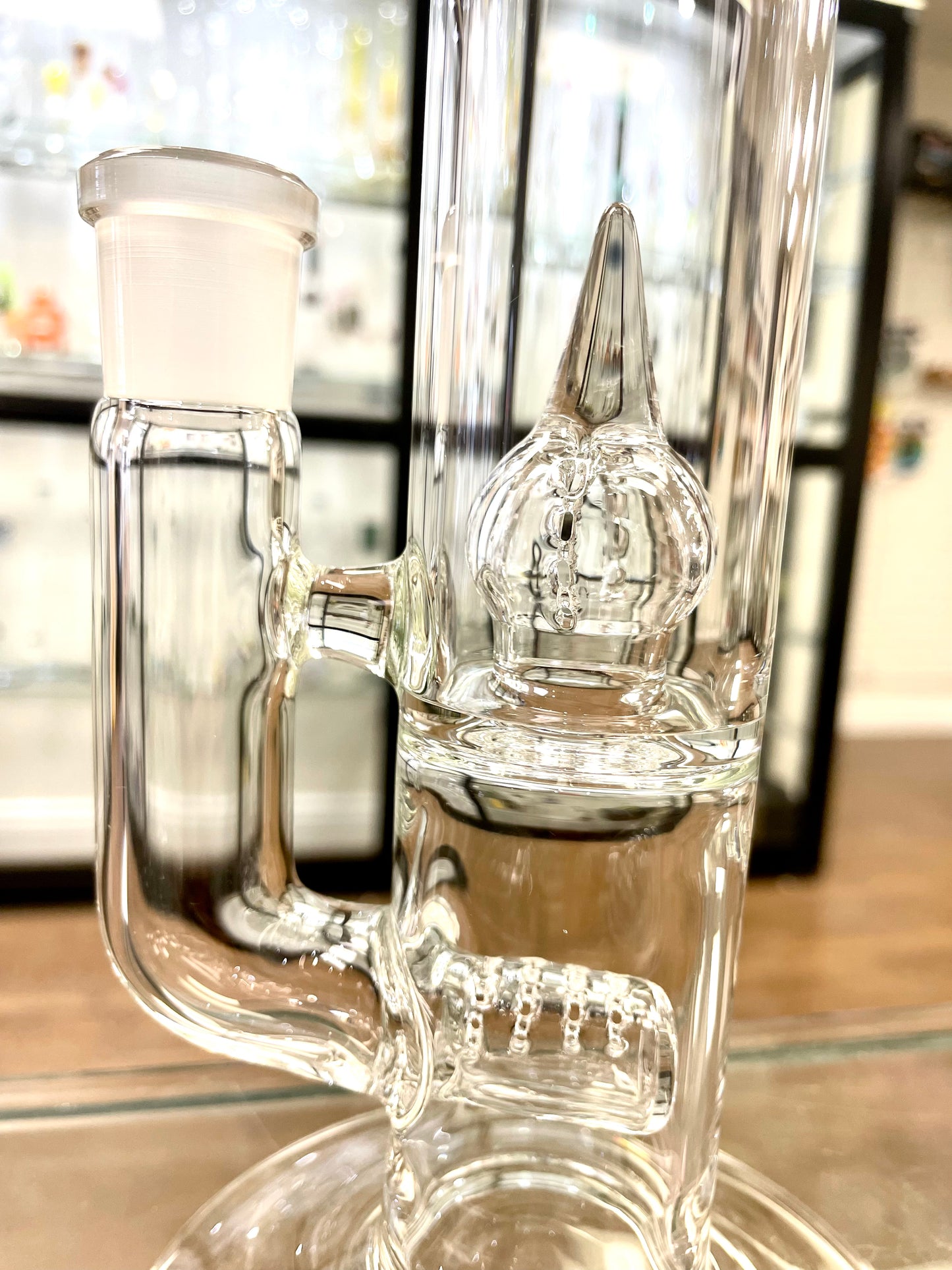 Green Belt Clear Inline Tube w/ Imperial Perc