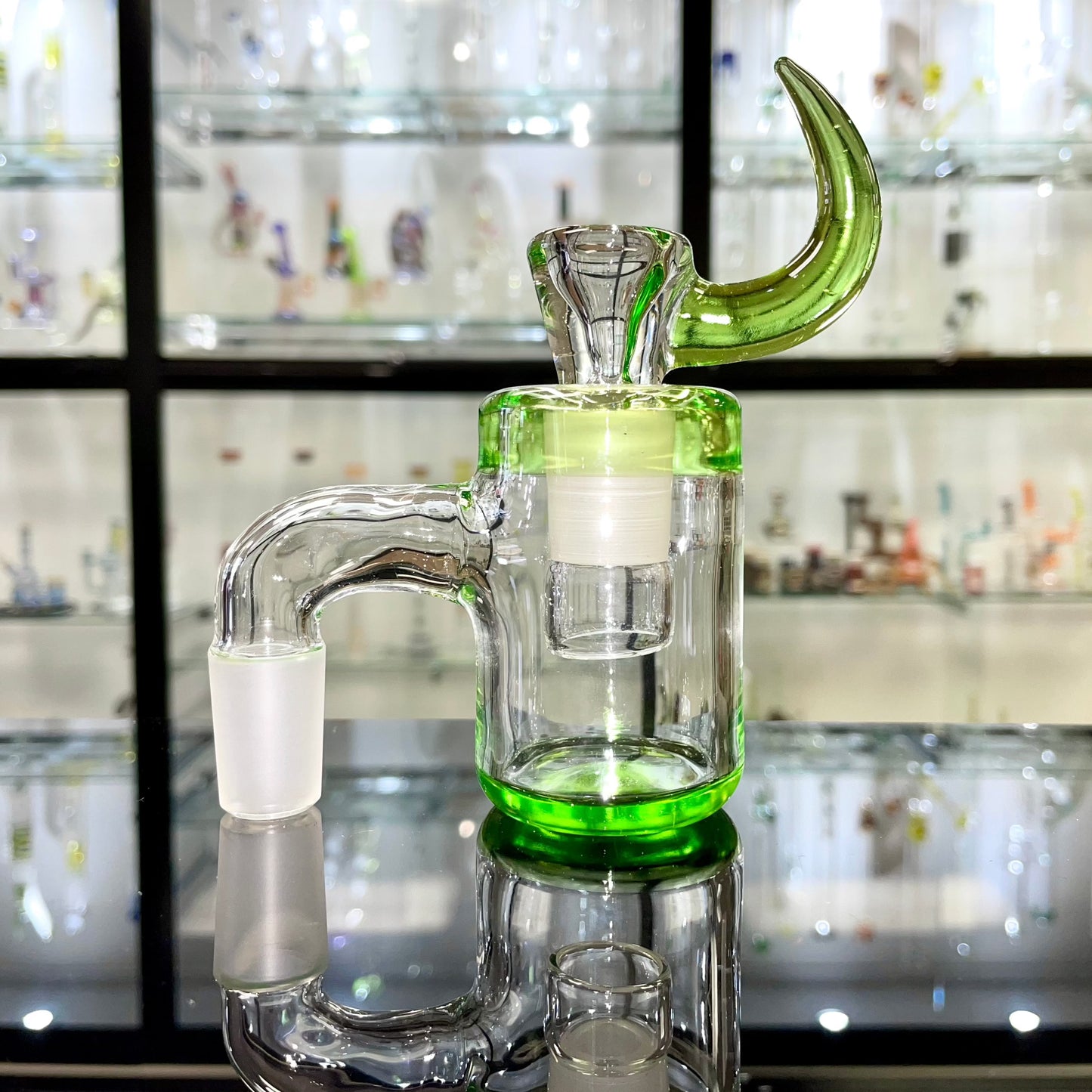 Green Belt 18mm 90 Coloured Dry Ash Catcher & Coloured Horn Bowl Set