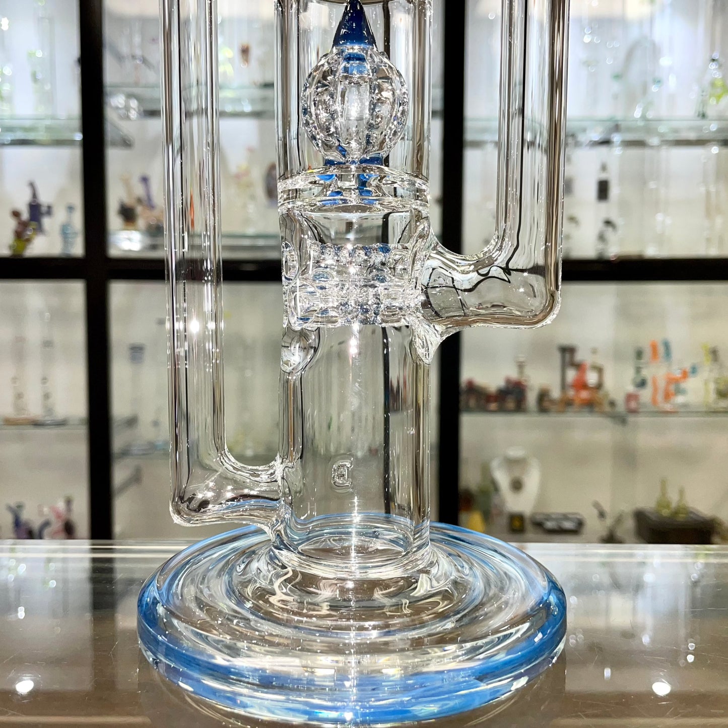 Blazed 44mm 3 Line Tree Tube - Blue Slyme Accents w/ Opal