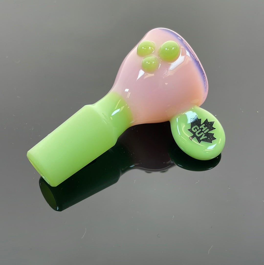 Higuy 14mm Pink Bowl W/ Slyme Dots