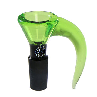 Hydros Glass 14mm Horn Bowl - Lime Green