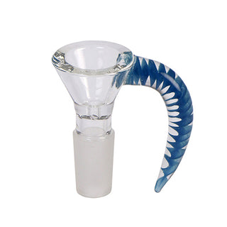 Hydros Glass 14mm Bowl w/ Blue Spiral Horn