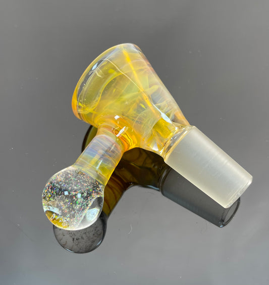 Steel Town Glass 14mm Bowl w/ Crushed Opal Handle