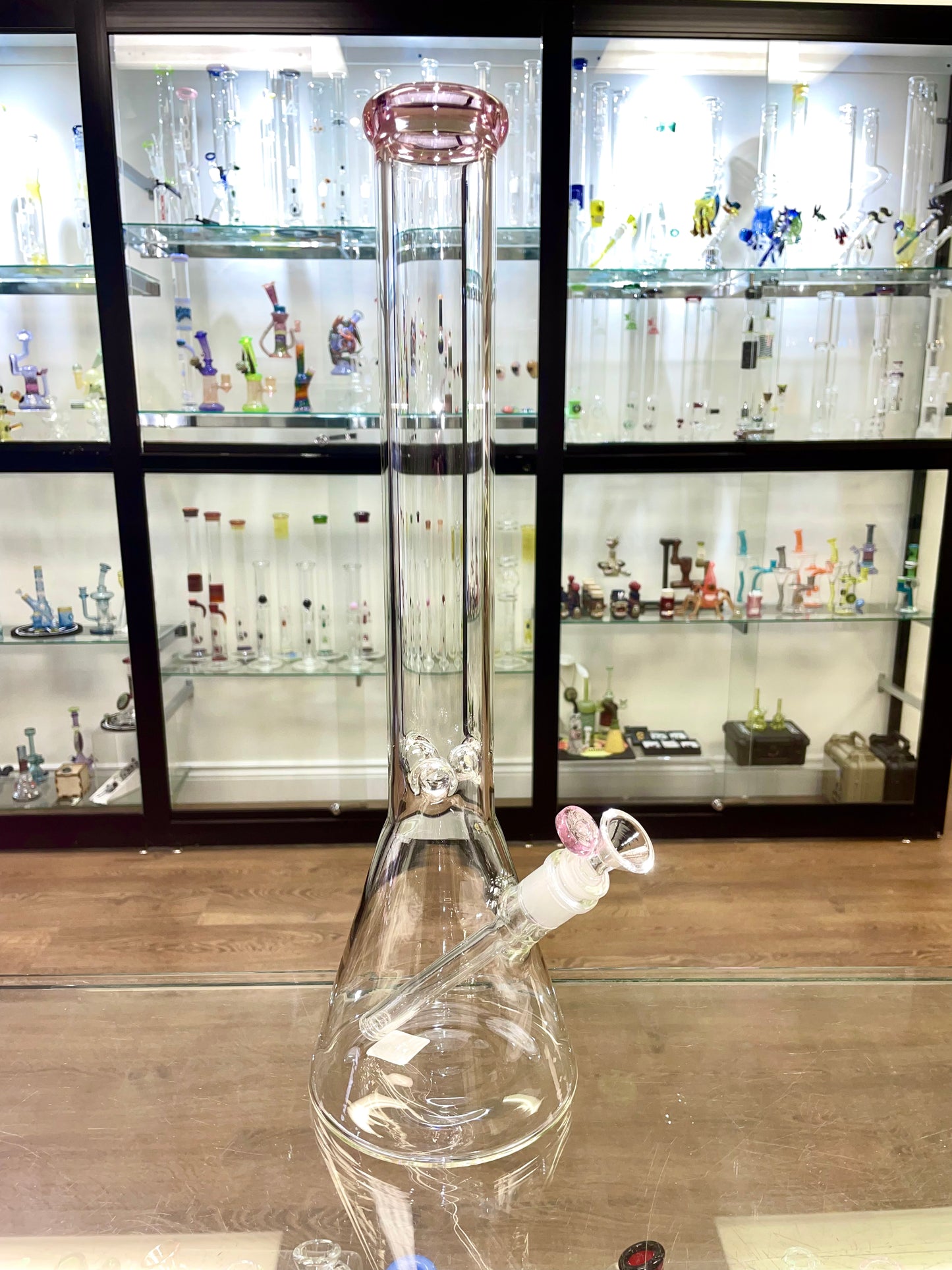 Nice Glass 18" 5mm No Logo Beaker w/ Colour Accents