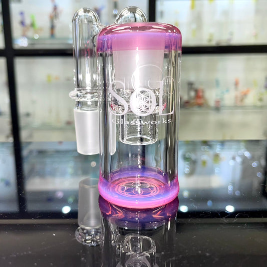 Seed of Life Single Colour Accent Dry Ash Catcher 18mm - Telemagenta