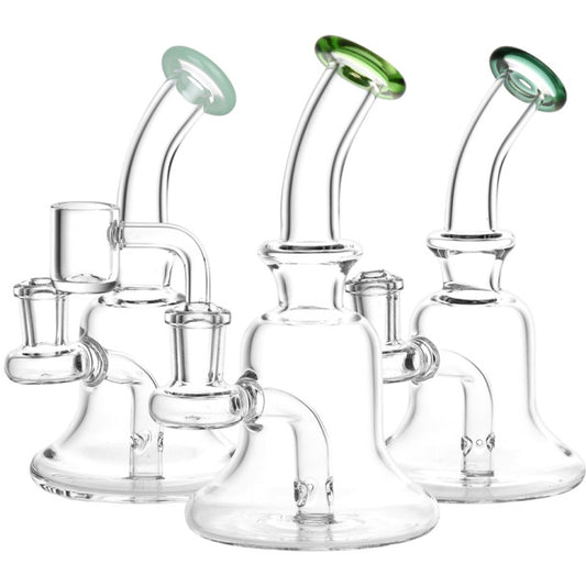 Unbranded 6.25" Bell Style 14mm Glass Dab Rig w/ Quartz Banger