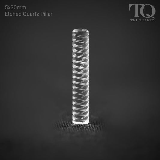 Tru Quartz Etched Slurper Pillar B - 5x30mm