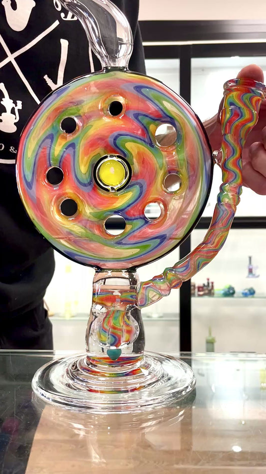 Blazed Worked Swiss Style Tube w/ Opal - Unicorn Poop