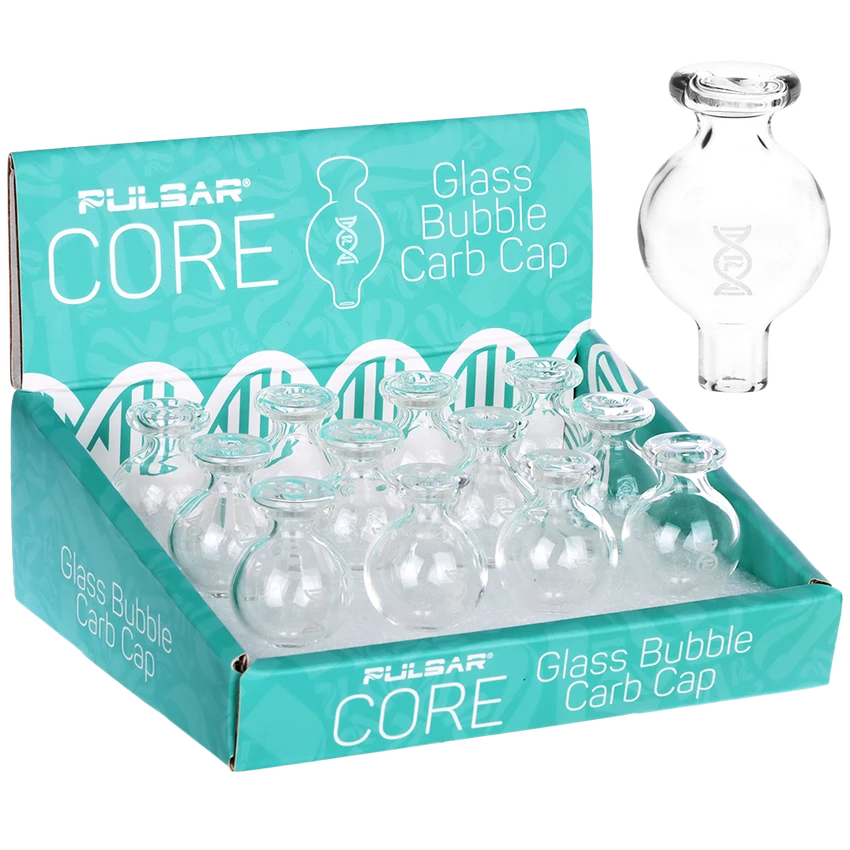 Pulsar Glass Clear CORE Bubble Carb Cap - 25mm