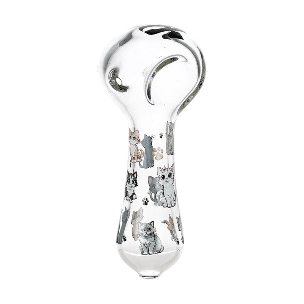 Pulsar 4.5" Cute Kitties Glass Hand Pipe