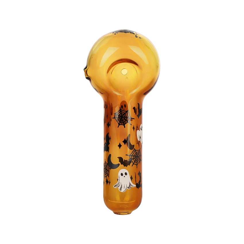 Pulsar 4.5" Halloween Glass Spoon Pipe - Assorted Styles