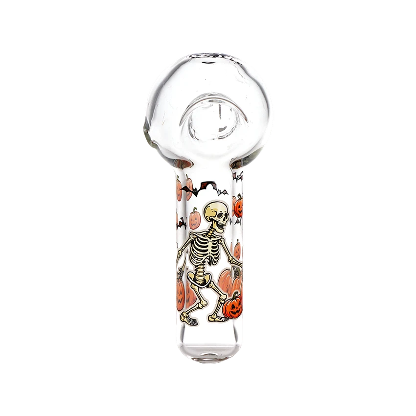 Pulsar 4.5" Halloween Glass Spoon Pipe - Assorted Styles
