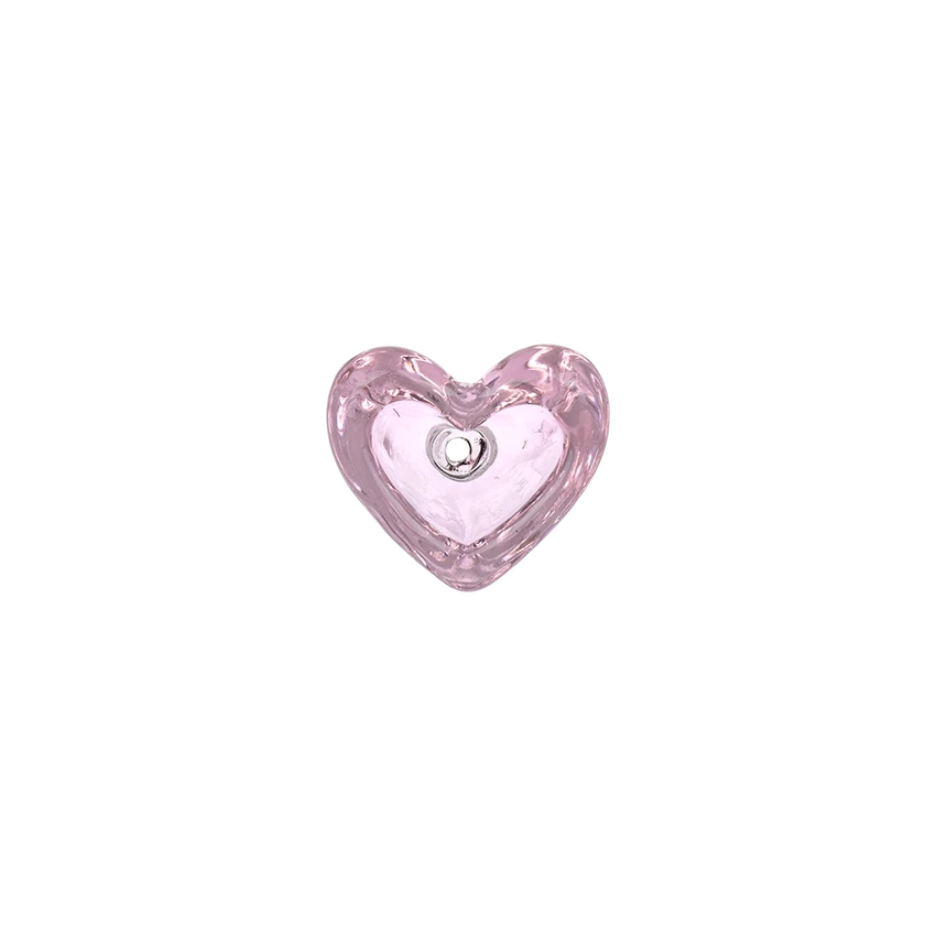 Pulsar Glass 14mm Heart-Shaped Bowl - Pink