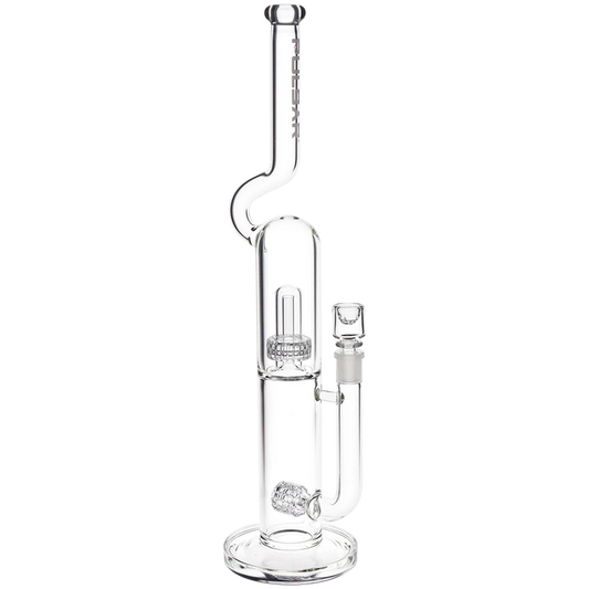 Pulsar Glass 17.25" 14mm Kink Neck Double Chamber Chugger w/ Screen Bowl